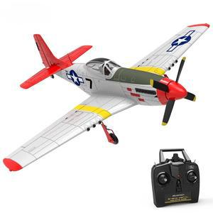 무선 기 머스탱 W 원 키 곡예 비행 RC 장난감 선물 P51D 750mm 윙스팬 4-Ch 761-5