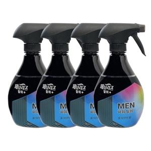 페브리즈 포맨 쿨 아쿠아향 용기 370ml x4 /섬유탈취제/냄새제거