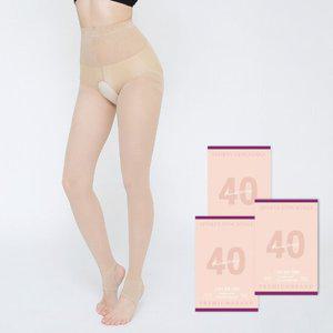 (3매) 40D 발고리 밑트임 스타킹