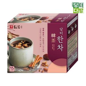 담터 한차 15스틱/어르신/선물용/차/맛있는/따뜻한/사무실/분말/가루/전통/접대용/고형/다과/가정용/매장용