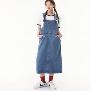 [플라스틱아일랜드]오버롤 데님 롱 원피스 PR2DO961