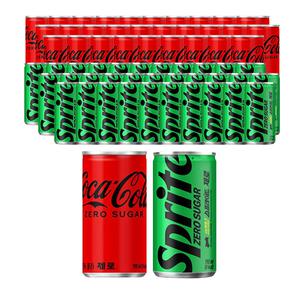 코카콜라 제로, 190ml, 30개 + 스프라이트 제로, 190ml, 30개