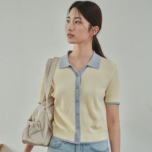 [롯데백화점]폴햄 여성) 원더쿨 카라넥 반팔 가디건 (PHF2EC2330)