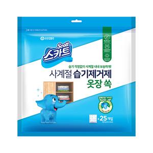 스카트 사계절 습기제거제 옷장 쏙 30g, 25입, 1개