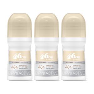 온더바디 46cm 롤온 데오드란트 화이트 머스크향 75ml, 3개