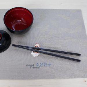 멜라민 고급 검정저분 25.5cm(10모)수저 젓가락 가정용 업소용 심플