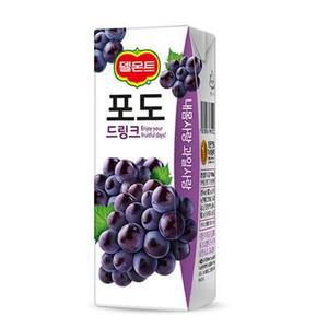 롯데 델몬트 포도 드링크 190ml 24팩
