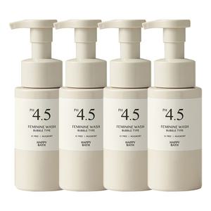 해피바스 PH4.5 약산성 여성청결제 쑥 버블 250g 4개