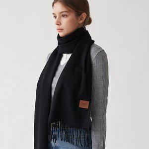 [리끌로우]캐시미어 100% 머플러 블랙
