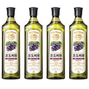 사조 해표 포도씨유 900ml x 4개 식용유 오일 요리유 튀김 볶음 다양한 요리 가정 캠핑