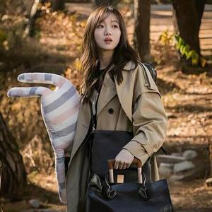 여성 트렌치코트 롱 봄가을 헨리넥 코트 슬라브 dom3