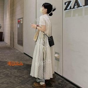 시스루레이어드원피스 레이스 뷔스티에 끈나시 티류으스