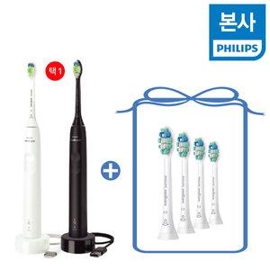 [본사] 필립스 NEW데일리클린 음파칫솔 1세트(HX3671+칫솔모4개더!))