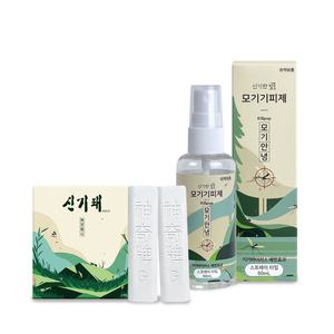 신기패 2개입 분필형 해충약+모기안녕 모기기피제 60ml 바퀴벌레약 초파리트랩 개미약 모기퇴치 지네 살충제
