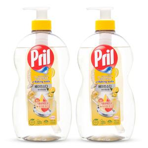 프릴 베이킹소다 주방세제 퓨어레몬 본품 700ml 2개