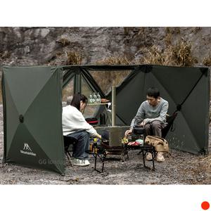 마운틴하이커 윈드스크린 4단 캠핑 바람막이 카키