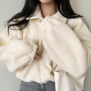 [오노마] ONM 여자 3컬러 귀여운 겨울 아우터 양털 뽀글이 집업자켓