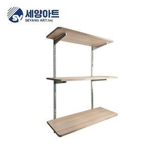 [셀러허브][라일리] Rly 다목적 스텐목선반 800 3단 1P 벽선반 벽걸이 거치대 (S9608121)