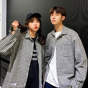 [라일리] Rly 체크셔츠 커플 체크 루즈핏 긴팔 셔츠