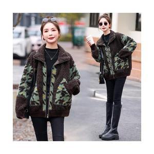 여성 러블리한 가죽 코트 박시패치 스웨이드 다운 겨울 루즈핏 퍼 일체형 캐쥬얼 인기4