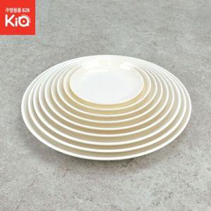 멜라민 도자기원형 6호 뷔페 접시 원접시 단체급식