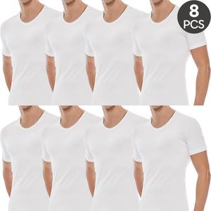 [제임스딘]남성 메리야스 런닝셔츠 면런닝 런닝구 흰런닝 반팔 런닝 난닝구 8매 선물