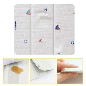 PVC 양면 쿠션 매트 (약35x30cm) 마린 생활방