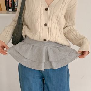 여자 키치 발레코어룩 프릴 캉캉 레이어드 미니스커트