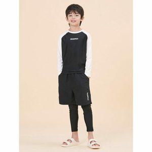 [빈폴키즈] 레글런 래쉬가드 바지레깅스 세트  블랙 (BI4541U025)