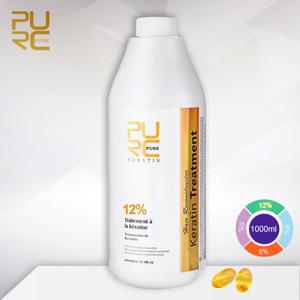 PURC 헤어 스무딩 트리트먼트용 케라틴 스트레이트닝, 곱슬 케어, 브라질 제품, 전문 1000ml