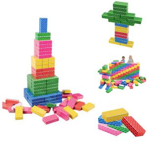 에듀 종이벽돌블록 (중 50pcs) 오색 페이퍼 빅블럭 도미노놀이 탑쌓기 만들기 장난감