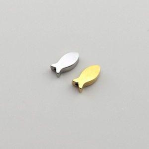 비즈톡 [S2-1-01]써지컬스틸 펜던트 물고기통과형 9.5x4.5mm (내경1.4mm) ,1개