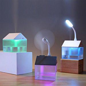 인테리어 HOUSE H2O 가습기 LED램프 미니팬 3종구성
