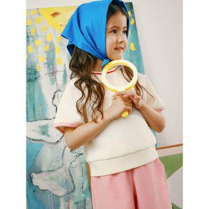 [BEANPOLE KIDS] 여아 와플 반팔 티셔츠 반바지 상하세트  아이보리 (BI5342G070)