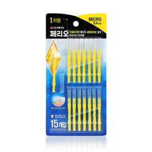 (1+2) 페리오 I자형 치간칫솔 MICRO 0.4 mm, 0.4mm, 15개입, 1개 3set