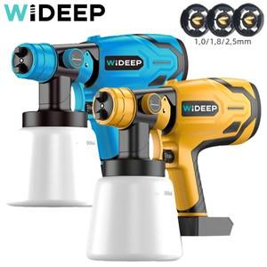 Dewalt 20V 배터리 용 1500W 전기 무선 스프레이 건 HVLP 페인트 분무기 Makita 18V 가구 코팅 에어 브러시