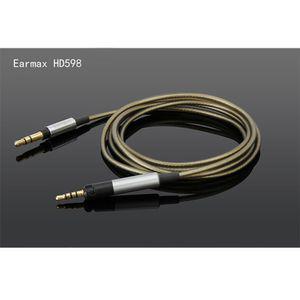 EARMAX OFC 은도금 HD598se HD558 HD518 케이블음향선 오디오 고급 헤드폰 젠하이져
