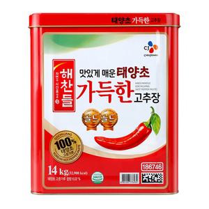 해찬들 태양초 가득한 고추장 14kg 대용량 식당용