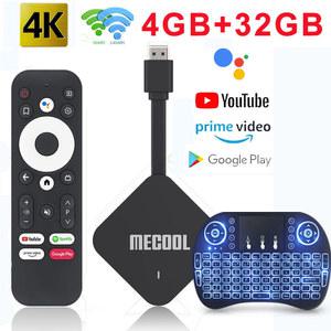 크롬캐스트 MECOOL KD2 안드로이드 11 TV 스틱 Amlogic S905Y4 Google 미디어 플레이어 4G 32G DDR4 Androidtv 5G WiFi 프라임 비디오