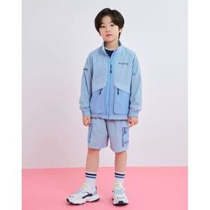 [롯데백화점]디스커버리익스페디션 DKWJ76043 키즈 배색 스탠넥 경량 바람막이 자켓
