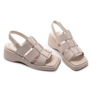 갤러리아 세라 여성 캐주얼 스트랩 샌들 플랫폼 통굽 TCS23802 아이보리 4CM
