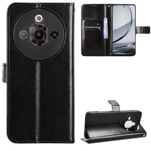 Nubia Focus Pro용 고급 가죽 플립 지갑 휴대폰 케이스 5G Z2351N 스탠드 기능 카드홀더