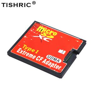 cf카드 메모리카드 TISHRIC 마이크로 SD TF-어댑터 CF 카드-MicroSD/HC-컴팩트 플래시 I 메모리 카드 리더