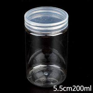[퍼니메이커]원형 플라스틱 보관 용기 5.5cm 200ml X20개 공병 소분용기 화장품소분 플라스틱원통 납작용기