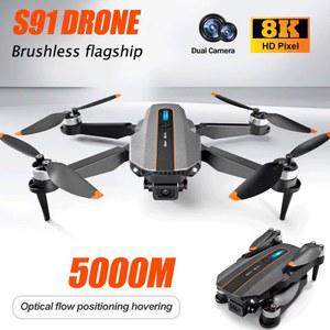 S91 드론 5G 360 RC HD 장애물 브러시리스 듀얼 레이저 모터 FPV 쿼드콥터 회피 카메라 8K 와이파이
