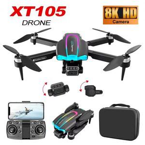 XT105 8K 미니 브러시리스 회피 Toys 소형 Wifi 듀얼 모터 드론 장애물 Foldable 지향성 성인용 Hd 카메라 Quadcopter
