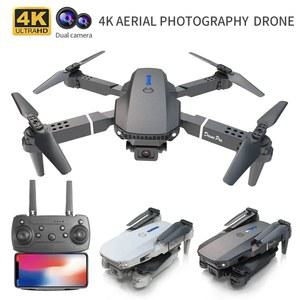 전문가용 미니 소형 카메라 4K 쿼드콥터 드론 리모컨 RC E88 접이식 항공 헬리콥터 WiFi FPV HD