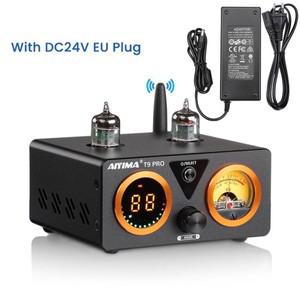 2025 T9 PRO APTX HD Bluetooth 증폭기 오디오 100Wx2 HiFi 스테레오 전력 USB DAC COAX OPT VU 미터 튜브