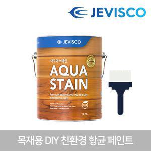 제비스코 아쿠아스테인 302 백색 3.7L 목재페인트 다용도 수성 가구 용페인트 가구용 목재용 우드 제스인