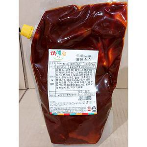 두루두루불닭소스 맛깔지기 냉장 파우치 2K X 4매운 조리 음식 매운양념 양념
